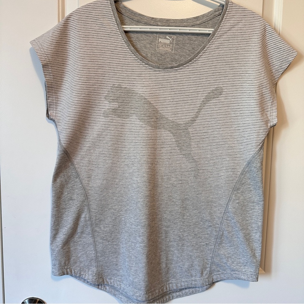 Puma short cap-sleeve ombré logo active top - Large